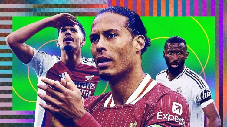 ESPN年度10大中后衛(wèi)：范迪克當(dāng)選最佳，阿森納2將前4，呂迪格第3