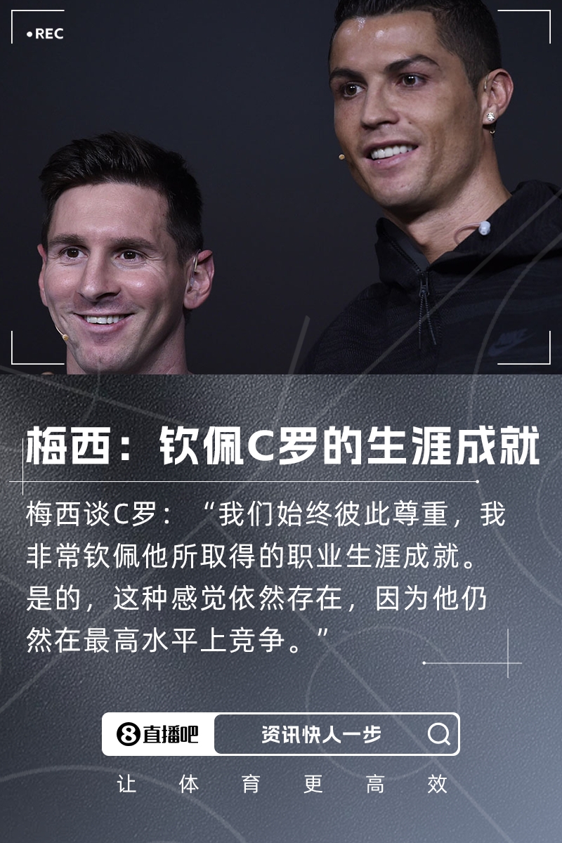 梅西談C羅：我非常欽佩他取得的生涯成就，他仍在最高水平競爭