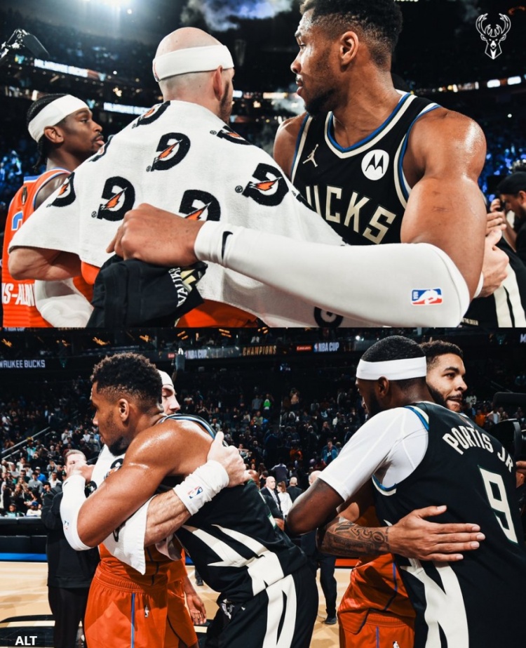 我們擊敗過你們呦！雄鹿官推曬NBA杯決賽圖 祝賀雷霆奪得總冠軍