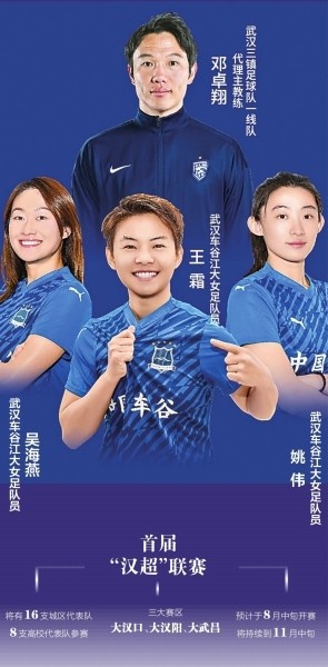 首屆“漢超”聯(lián)賽8月開賽，16支城區(qū)代表隊(duì)和8支高校代表隊(duì)參賽
