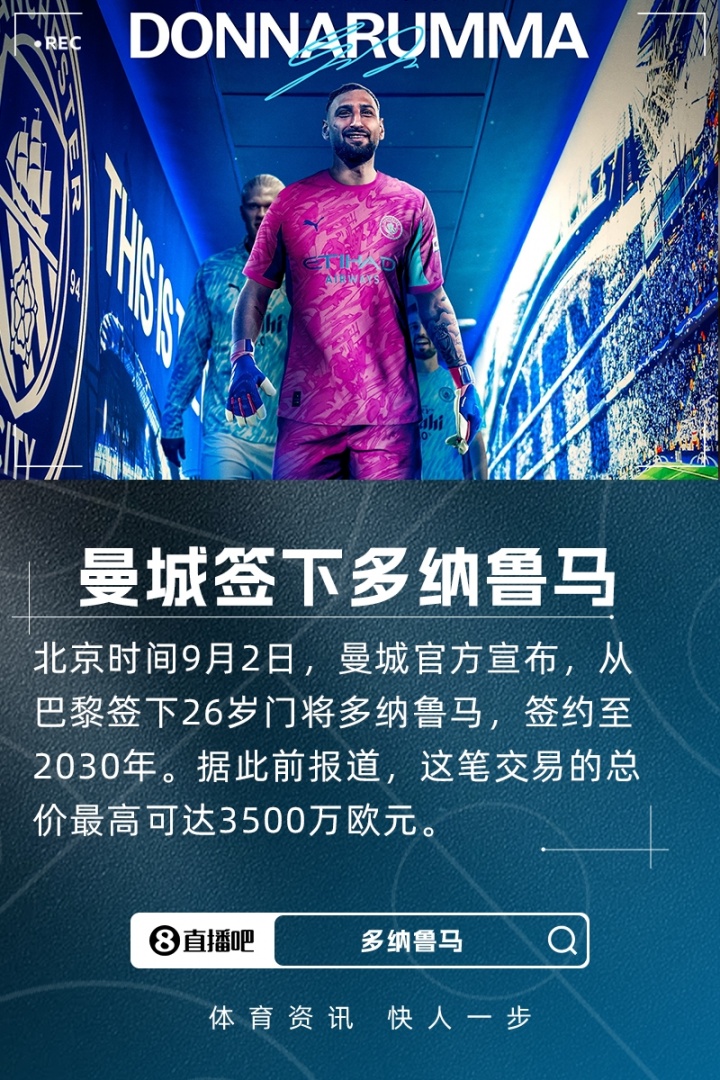 喬-哈特：多納魯馬腳下技術(shù)很好，他是瓜迪奧拉想要的世界級(jí)門(mén)將