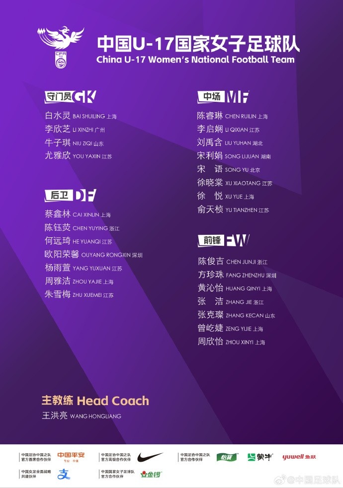U17女足將在摩洛哥組織第七期集訓(xùn)，并參加U17女足世界杯