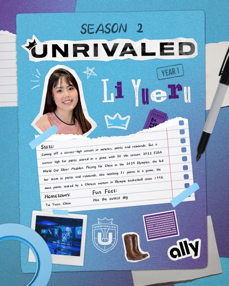 一月份開打！三人籃球聯(lián)賽Unrivaled官宣李月汝加盟！